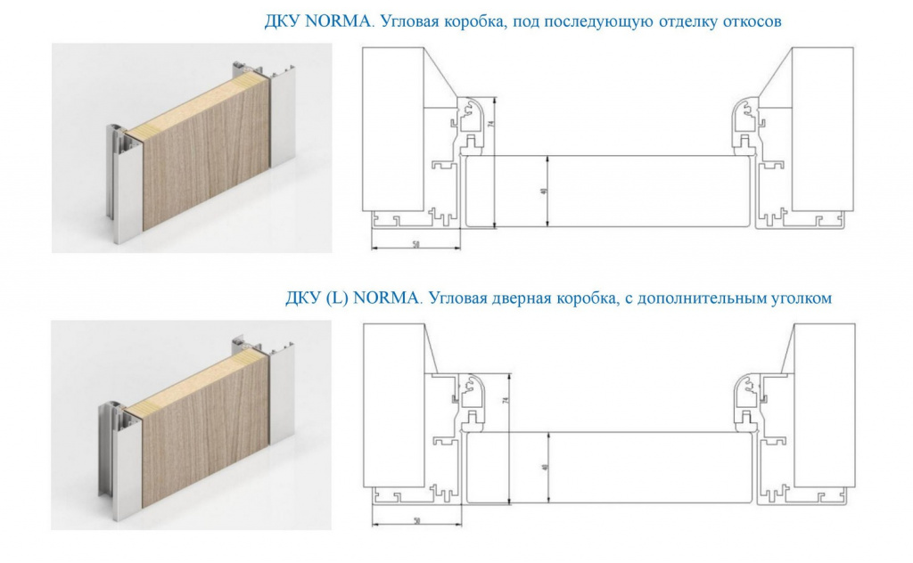 Прочие схемы дверей с алюминиевой коробкой